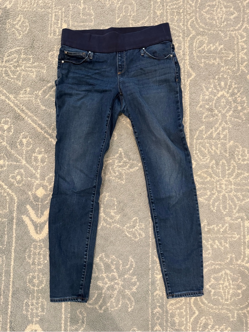 GAP Dark Blue Maternity Jeggings with Navy Pull-On Waistband